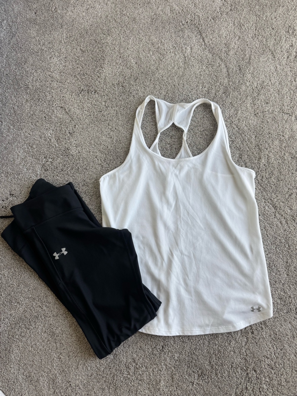 Under Armour Women’s White Racerback Mesh Tank Top